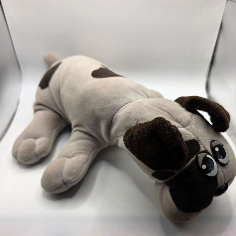 Vintage 1985 Tonka Pound Puppies Gray Brown Spotted Dog Plush Stuffed Animal 80s